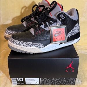 Nike Air Jordan 3 retro og black/ fire red-cement grey